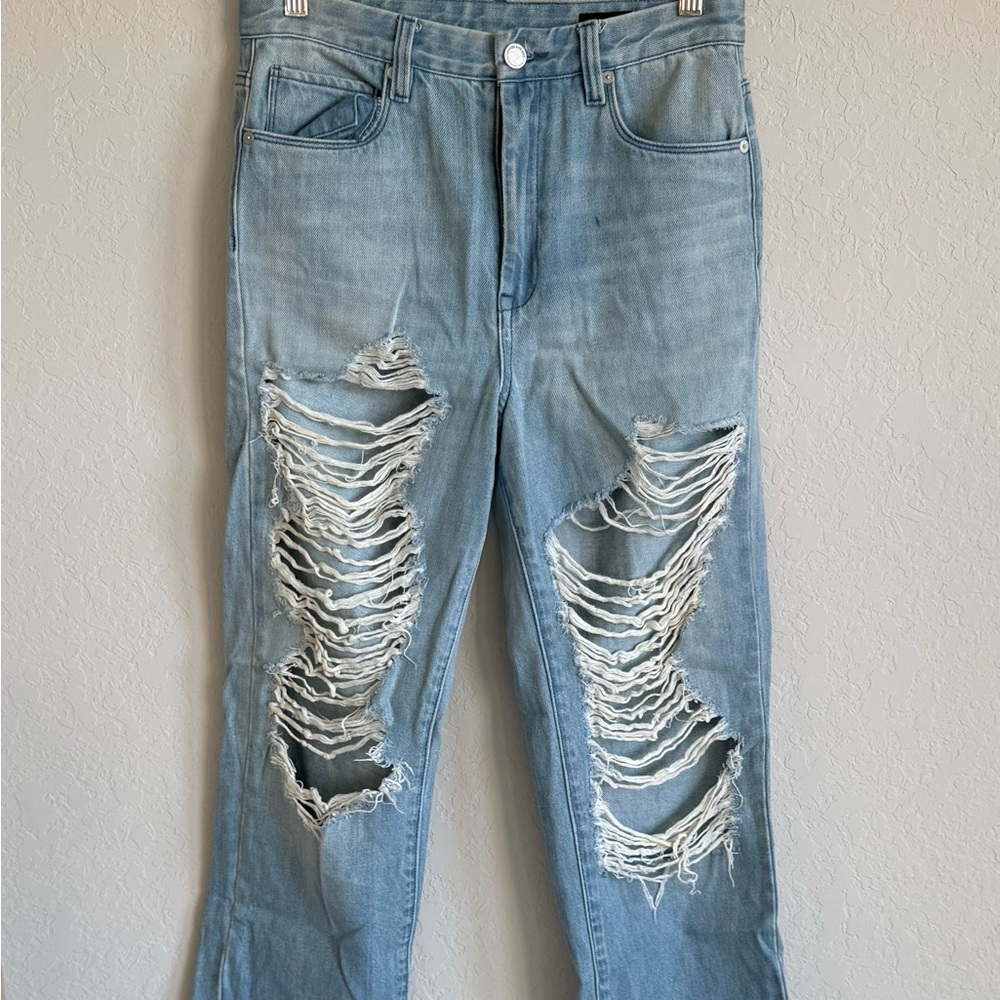 Blank NYC Light Blue Distressed Boyfriend Jeans